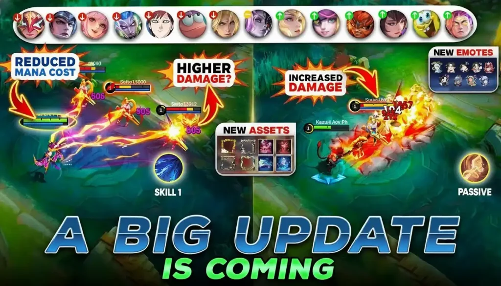 MLBB 2.1.56 22 hero changes + epic skins!