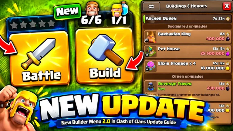 New Builder Menu 2.0 in Clash of Clans